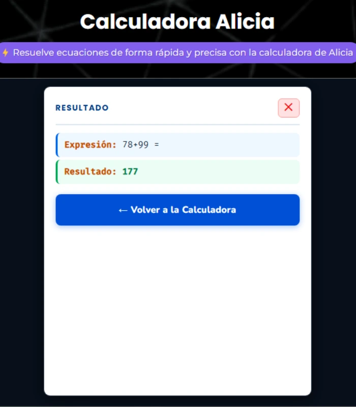 Calculadora Alicia Suma